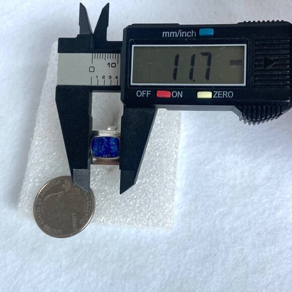 Sterling Silver 925 Signed Boma Bezel Set Rectangular Lapis Lazuli Ring Sz 5.75 - Picture 15 of 16